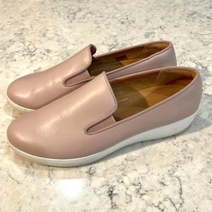 FITFLOP leather slip on Rally skate sneakers